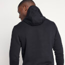 11 Degrees 3D Embroidered Logo Pullover Hoodie – Black