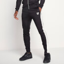 Men's Cut And Sew Contrast Track Pants - Black/White/Grey Marl