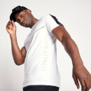 Men's Cut And Sew Contrast Sleeve T-Shirt White/Black/Burgundy/Vapour Grey