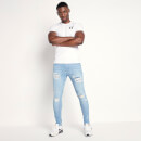 Men's Sustainable Distressed Jeans Skinny Fit - Light Wash