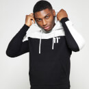 Men's Cut And Sew Pullover Hoodie – Grey Marl/Black