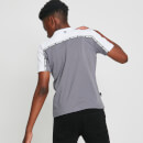 Cut And Sew Taped T-Shirt – Shadow Grey/White