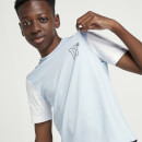 Junior Ringer Short Sleeve T-Shirt - Powder Blue/White