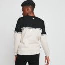 Cut & Sew Micro Tape Sweatshirt – Stone/Black