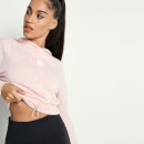 Women's Acid Wash Cropped Pullover Hoodie – Pink Acid Wash