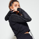 Women's Eclipse Cropped Pullover Hoodie – Black