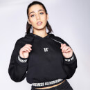 Women's Signature Cropped Pullover Hoodie – Black