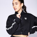 Women's Signature Quarter Zip Cropped Sweatshirt - Black