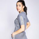Women's Signature Cropped Tape T-Shirt – Shadow Grey