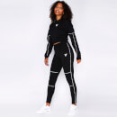 Women's Piping Detail Leggings - Black