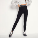 11 Degrees Womens Sustainable Rib Lounge Leggings – Black