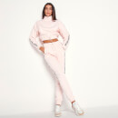 Women's Taped Quarter Zip Cropped Sweatshirt - Chalk Pink
