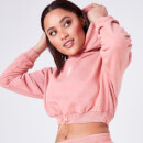 Sudadera Corta Acid Wash – Rosa Desierto