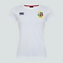 WOMENS BRITISH & IRISH LIONS COTTON JERSEY TEE WHITE