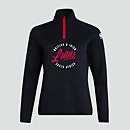 WOMENS BRITISH & IRISH LIONS 1/4 ZIP MID LAYER BLACK