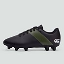 JUNIOR UNISEX PHOENIX 3.0 FIRM GROUND BOOT BLACK/GREEN
