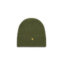 Knitted Ribbed Olive Beanie