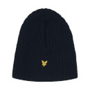 Knitted Ribbed Beanie - Dark Navy