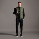 Block Quilted Gilet - Cactus Green