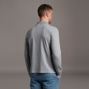 Men's Long Sleeve Polo Shirt - Mid Grey Marl