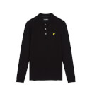 Men's Long Sleeve Polo Shirt - Jet Black