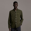 Men's Brushed Cotton Twill Shirt - Olive