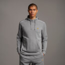 Men's Hoodie with Contrast Piping - Mid Grey Marl