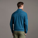 Midlayer with Textured Contrast - Aegean Blue