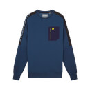 Overlay Crew with Chest Pocket - Aegean Blue