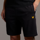 Men's Sweat Short With Contrast Piping - True Black