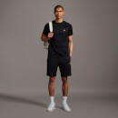 Men's Sweat Shorts With Contrast Piping - True Black