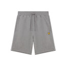 Men's Sweat Short With Contrast Piping - Mid Grey Marl