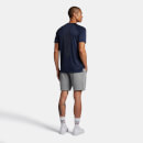 Men's Sweat Shorts With Contrast Piping - Mid Grey Marl