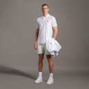 Vertical Stripe Polo Shirt - White