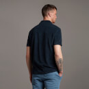 Men's Boucle Thick Polo Shirt - Dark Navy
