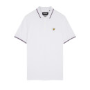 Men's Contrast Panel Polo Shirt - White