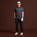 Men's Jacquard Golf Polo Shirt - True Black