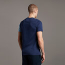 Cut and Sew T-Shirt - Navy/ Fresh Blue