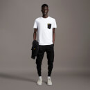 Men's Contrast Pocket T-Shirt - White/Jet Black