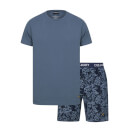 T- Shirt & Shorts Loungewear Set - China Blue/Peacoat