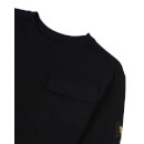 Kids Pocket Long Sleeve T-Shirt - True Black