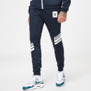 Stripe Print Track Pants – Navy/White Reflective