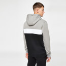 11 Degrees Triple Panel Pullover Hoodie – Black / Silver / White