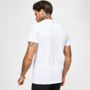 3D Linear Gradient Short Sleeve T-Shirt – White