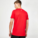 11 Degrees 3D Linear Gradient Short Sleeve T-Shirt – Goji Berry Red