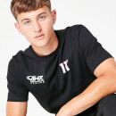 11 Degrees Archie H Gradient Fade Logo Short Sleeve T-Shirt – Black