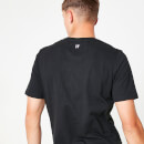 11 Degrees Archie H Gradient Fade Logo Short Sleeve T-Shirt – Black
