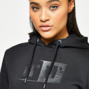 11 Degrees Women's Box Graphic Pullover Hoodie - Black
