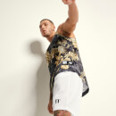 11 Degrees Gold Floral Basketball Vest – Black / Gold