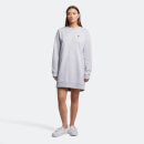 Women's Sweatshirt Dress - Light Grey Marl